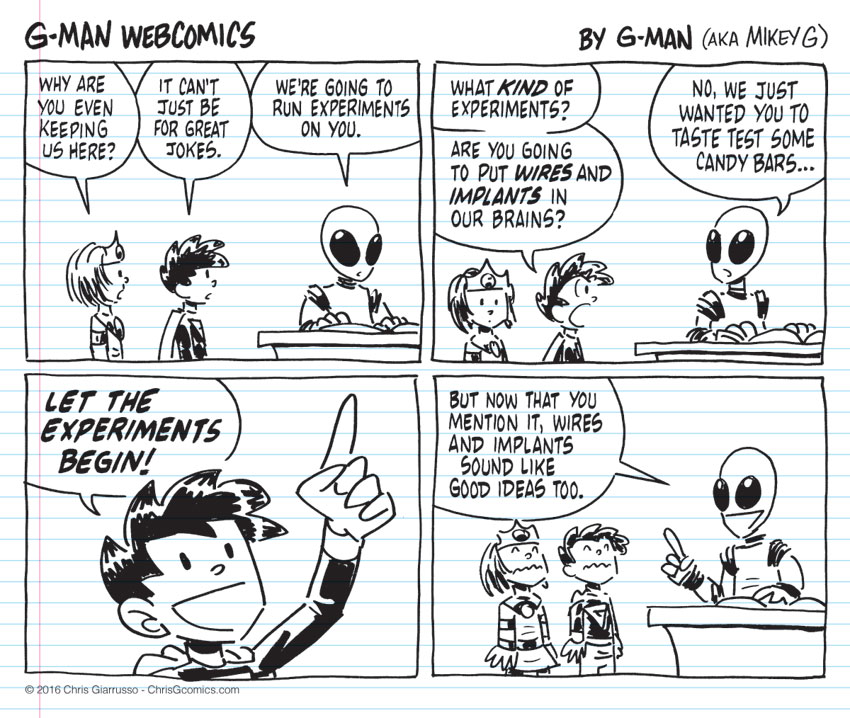 G-Man Webcomics #62: Experiments
