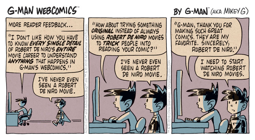 G-Man Webcomics #173: De Niro or not De Niro, that is the Question