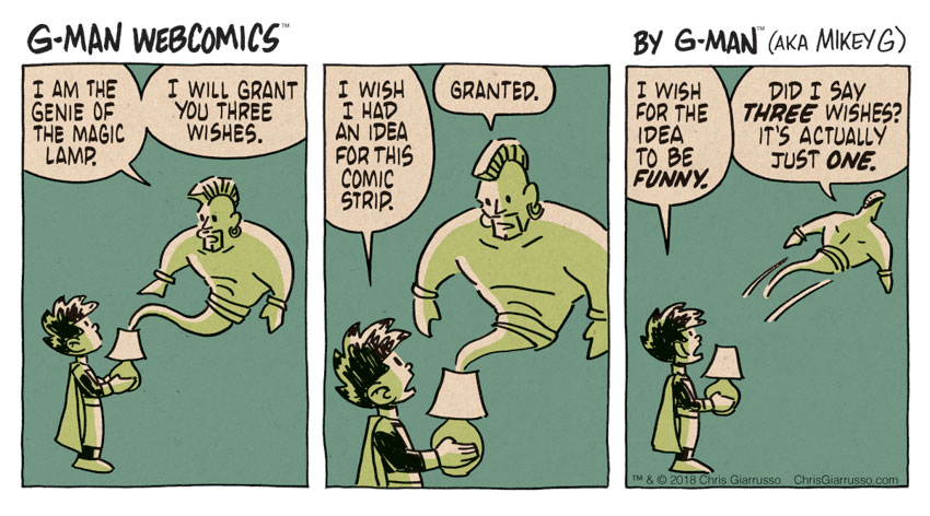 G-Man Webcomics #180: Three Wishes