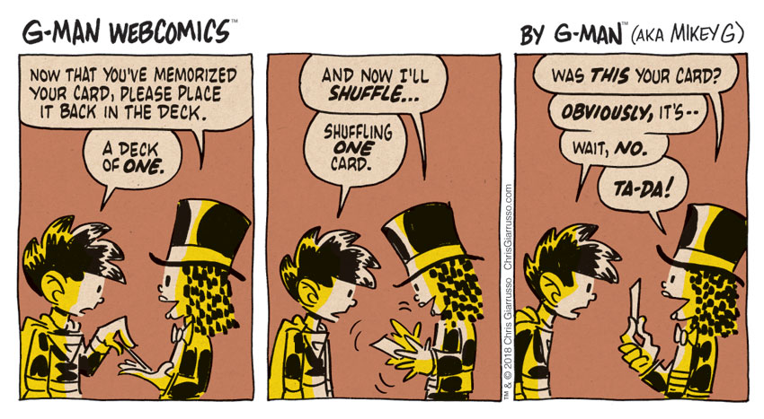 G-Man Webcomics #191: Card Trick