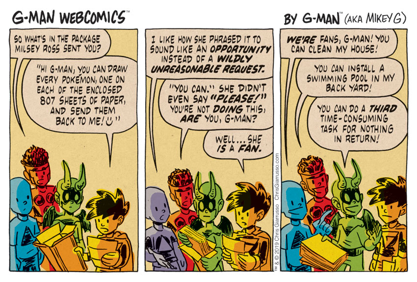 G-Man Webcomics #226: Fan? Mail