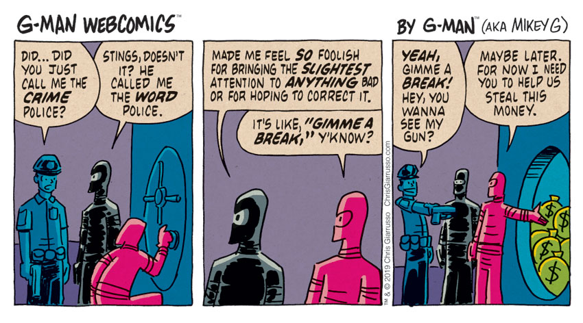 G-Man Webcomics #229: The Crime Police