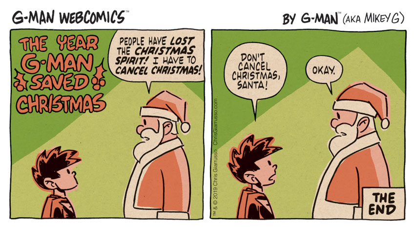G-Man Webcomics #254: The Year G-Man Saved Christmas