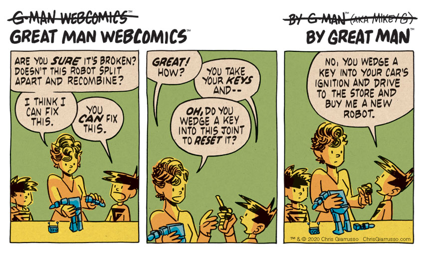 G-Man Webcomics #262: The Key to Fixing a Robot