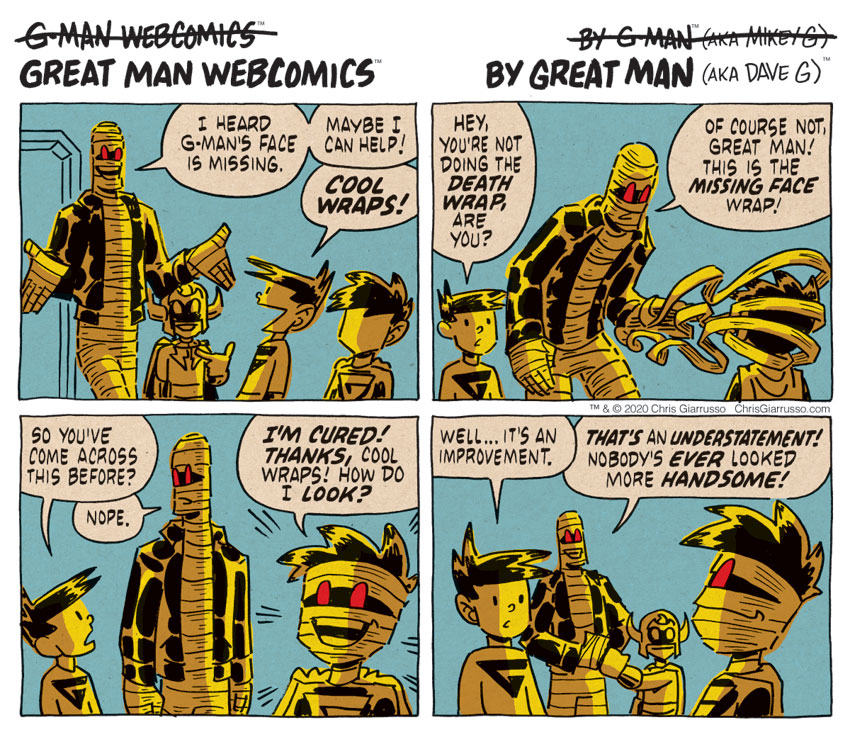 G-Man Webcomics #283: Missing Face Wrap