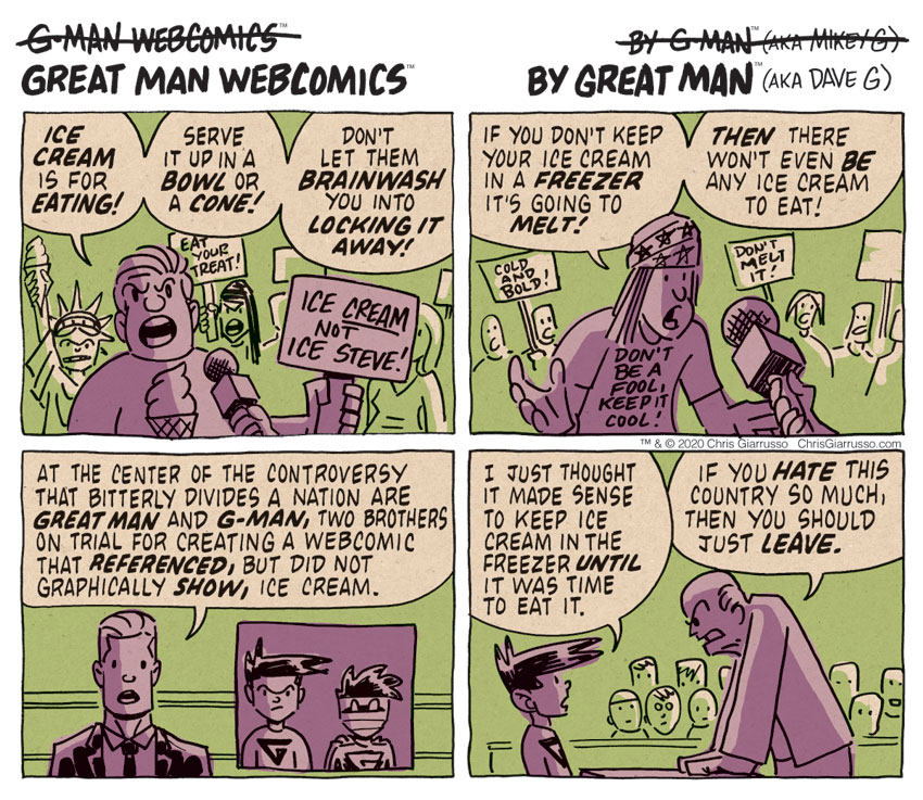 G-Man Webcomics #289: Ice Cream Controversy
