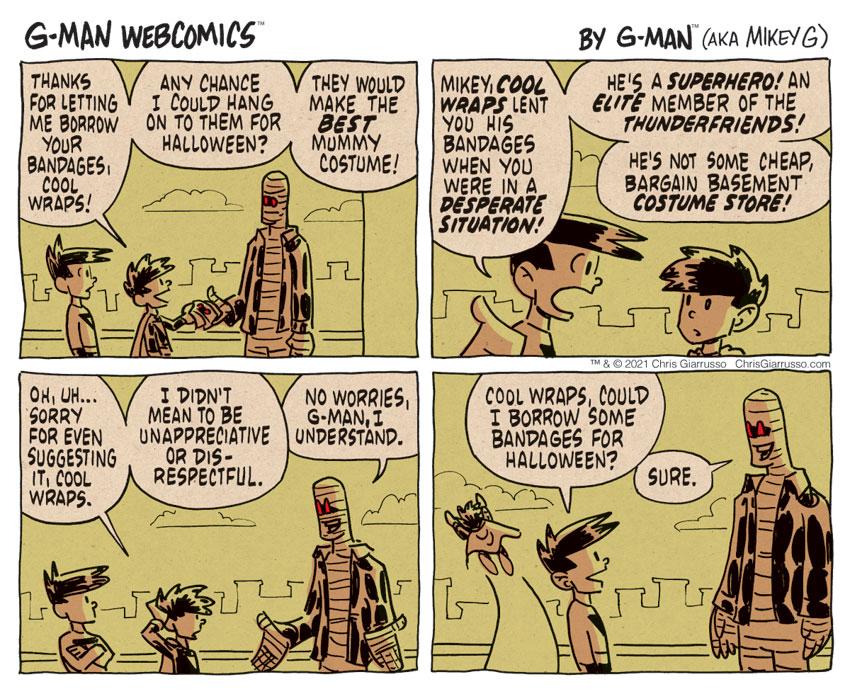 G-Man Webcomics #345: Thanks for the Bandages