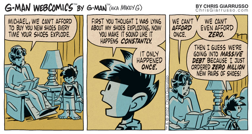 G-Man Webcomics #407: No Shoes