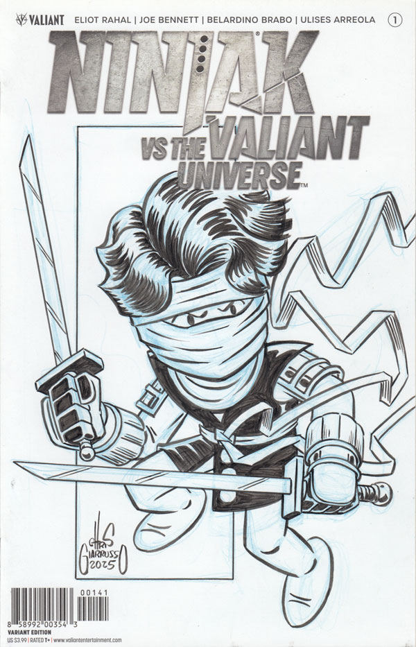 Ninjak sketch cover by Chris Giarrusso