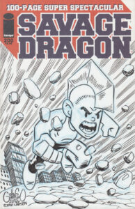 Savage Dragon 200 sketch cover by Chris Giarrusso