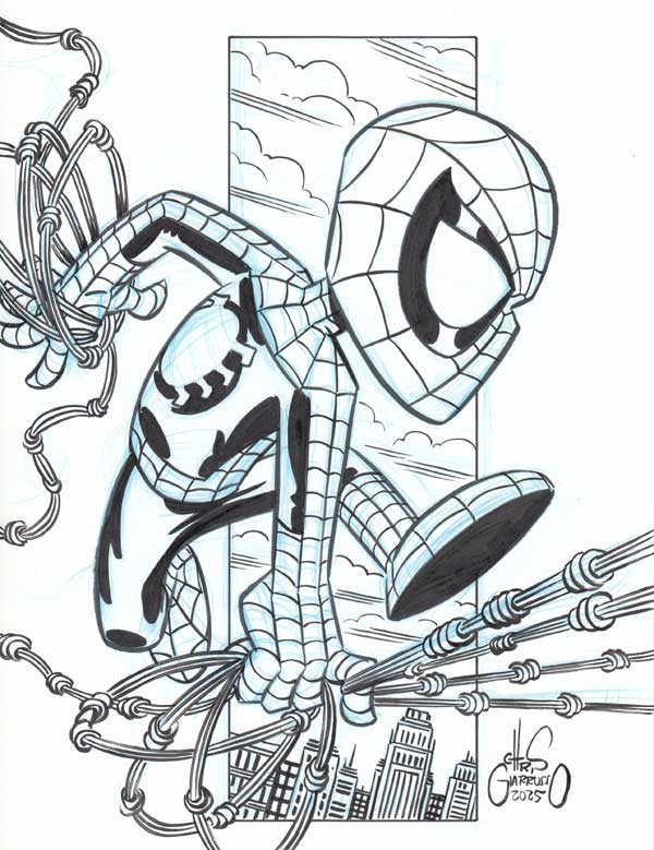 Spider-Man sketch by Chris Giarrusso