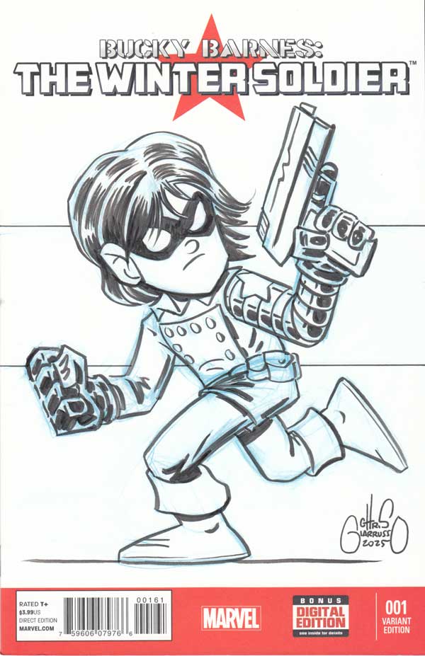 Bucky Barnes: The Winder Soldier sketch cover by Chris Giarrusso