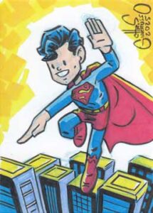 Superman sketch card by Chris Giarrusso