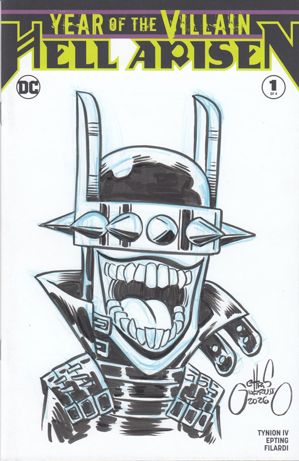 Batman Who Laughs sketch cover by Chris Giarrusso