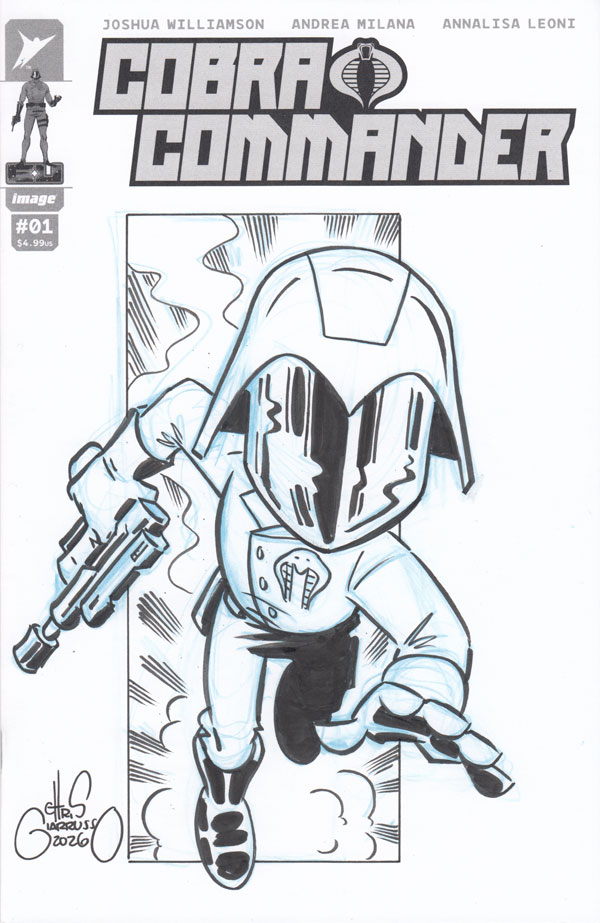 Cobra Commander sketch cover by Chris Giarrusso