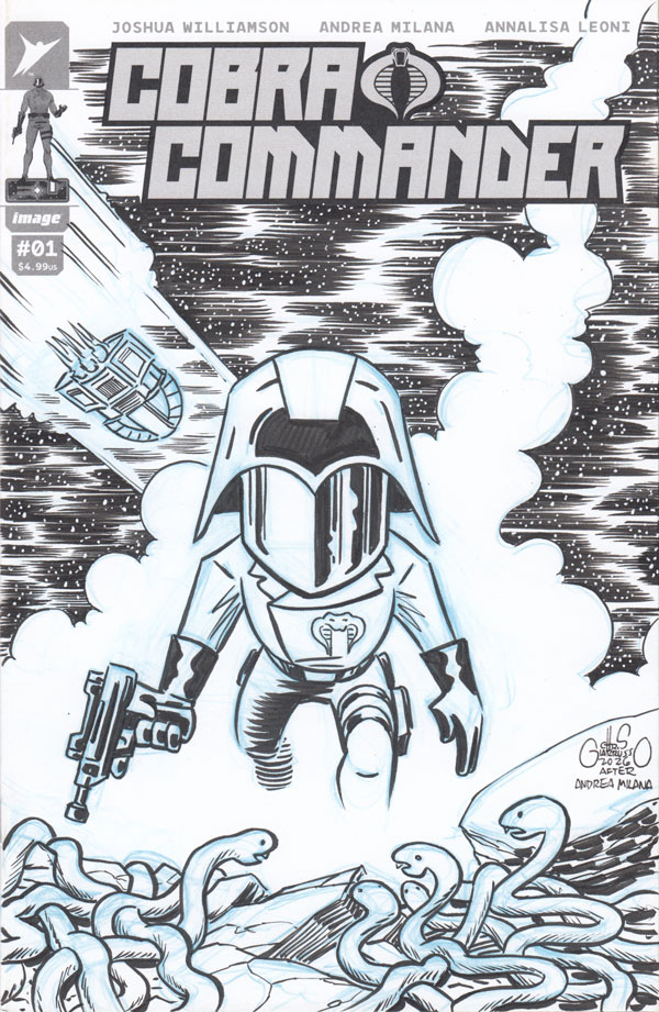 Cobra Commander sketch cover recreation by Chris Giarrusso