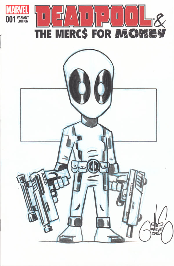 Deadpool Mercs For Money sketch cover by Chris Giarrusso