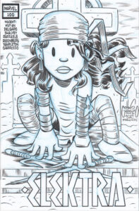 Elektra 100 sketch cover recreation by Chris Giarrusso