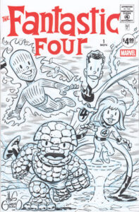 Fantastic Four sketch cover by Chris Giarrusso