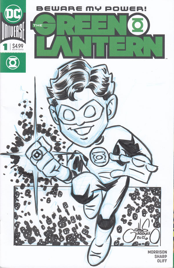 Green Lantern sketch cover by Chris Giarrusso