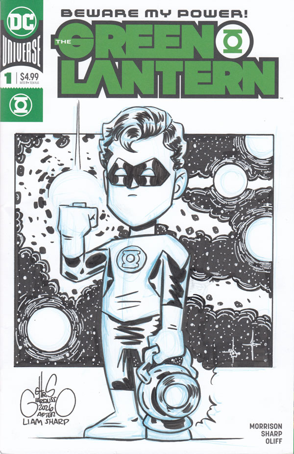 Green Lantern #1 recreation sketch cover by Chris Giarrusso