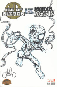 Marvel Zombies Spider-Man sketch cover by Chris Giarrusso