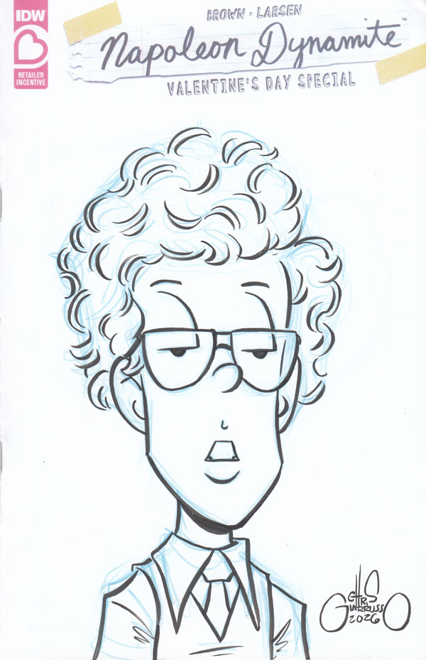 Napoleon Dynamite sketch cover by Chris Giarrusso