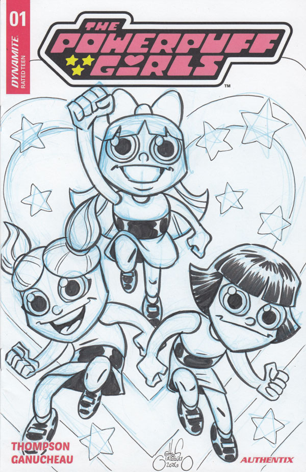 Power Puff Girls sketch cover by Chris Giarrusso