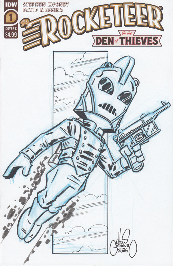 Rocketeeer sketch cover by Chris Giarrusso