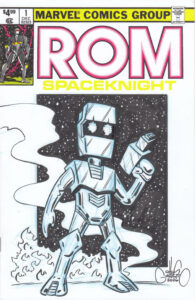 ROM sketch cover by Chris Giarrusso