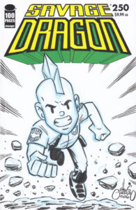 Savage Dragon sketch cover by Chris Giarrusso