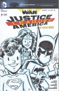 JLA sketch cover by Chris Giarrusso