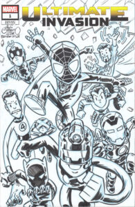 Ultimate Invasion sketch cover recreation by Chris Giarrusso