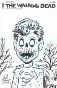 Walking Dead Superman sketch cover by Chris Giarrusso