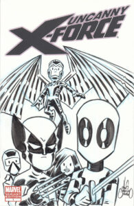 Uncanny X-Force sketch cover by Chris Giarrusso